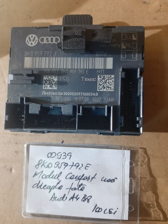 00939 Modul confort usa dreapta fata Audi A4 B8