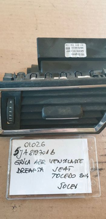 01026, 04351, 02187, 02436 Grila aer ventilatie dreapta skoda rapid Seat Toledo 2014 5JA819701B