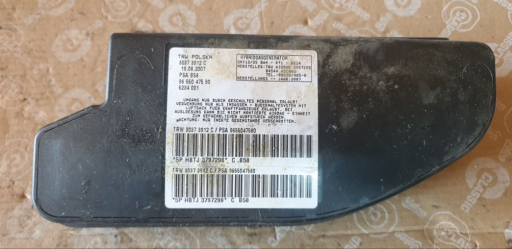 01193 Airbag scaun dreapta fata Citroen C4 Picasso