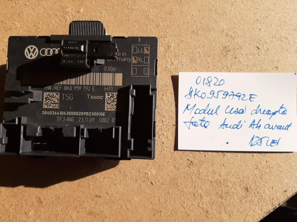 01820 Modul usa dreapta fata Audi A4 8K0959792E 1B/L15