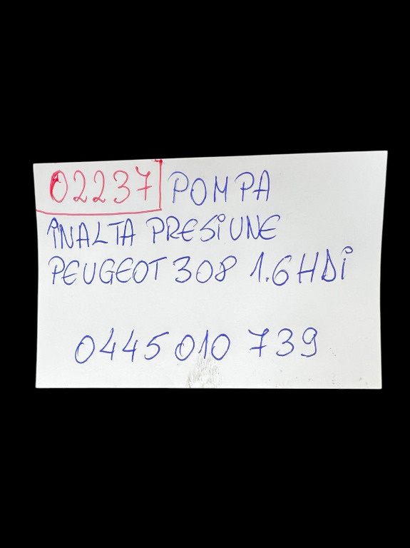 02237 Pompa inalta Peugeot 1.6 HDI 2017 