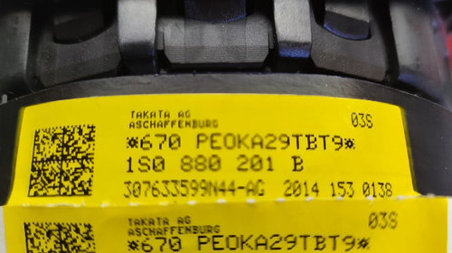 06815 Airbag Volan Volkswagen UP COD 1S0880201 B