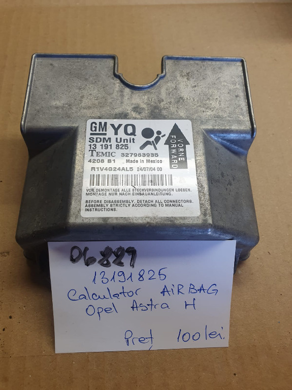 06889 CALCULATOR AIRBAG OPEL ASTRA H 13191825