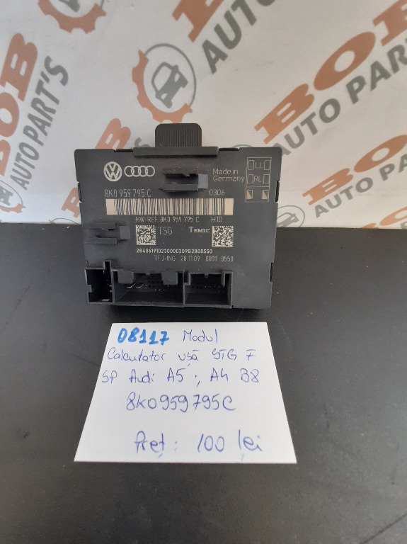 08117 MODUL CALCULATOR USA STANGA FATA / SPATE AUDI A4 B8 A5 8K0959795C 1B/L15