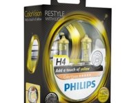 2 becuri Philips H4 ColorVision galben 12V 60/55 W