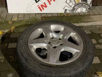 2 jante tabla pe 16" 5x110 opel cu capace si anvelope iarna 205/55/16 nexen dot 2614 6mm