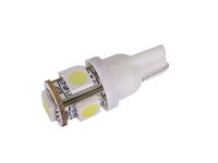 20 X Bec auto cu LED T10 5050 cu 5 SMD ALB 24V ( pret / 20 buc ) AL-090221-22