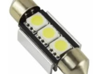 20 X Bec Auto Led Sofit 11 X 39 5050 Cu 3 SMD Alb 12V CanBus JSUN41 ( Pret / 20 Buc ) 090221-10