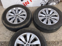 3 bucati janta tabla pe 16" 5x114,3 6,5j renault captur 403009235r cu capace 403154289r