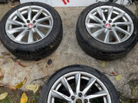 3 bucati jante aliaj pe 18" 5x108 oem jaguar 8,5j cod bw83-1007-aa cu anvelope 245/45/18