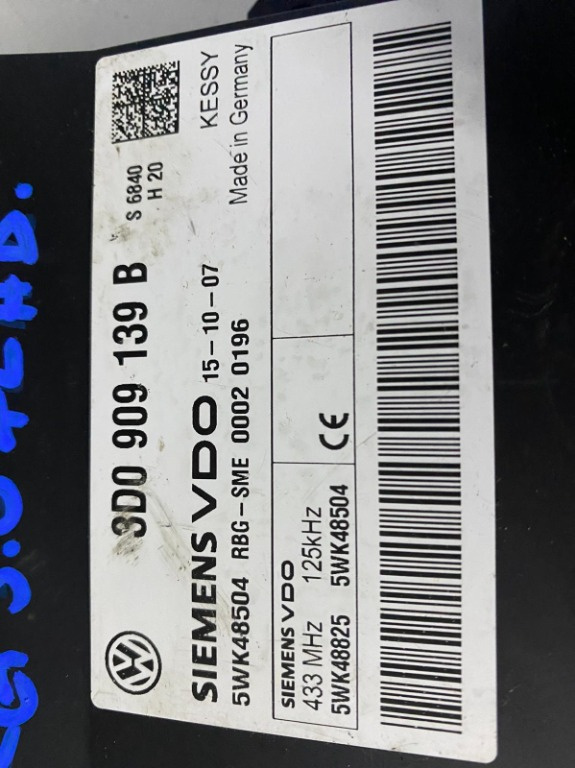 3D0909139B MODUL/CALCULATOR KEYLESS GO/K