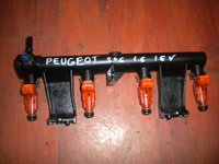 4 injectoare+rampa peugeot 206 1.6 16 valve benzina 2001