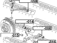 4451709001 Bucsa bascula inferioara fata (pozitia 016) Ssangyong Actyon , Kyron,Rexton II