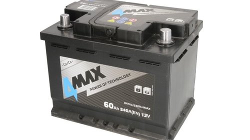 4Max baterie auto 12v 60ah 540a
