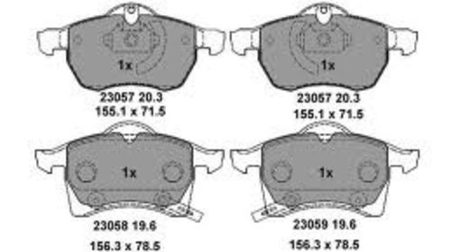 607116 set placute ate punte fata pt zafira,a