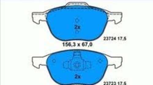 607193 set placute ate punte fata pt ford,vol