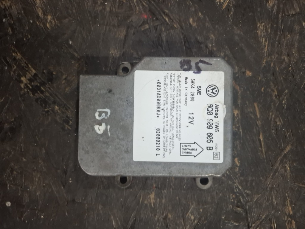 6Q0909605B Modul Airbag Audi Volkswagen Skoda Seat - imagine 1