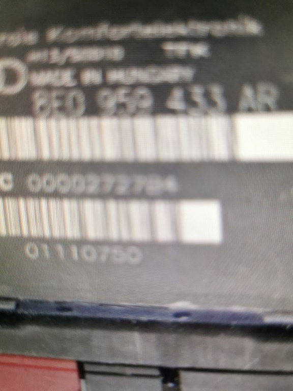 8e0959433ar 8e0959433 ar modul calculator confort audi a4 B6