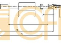 92 cablu frana de parcare - cofle 10 7519 COFLE pentru Audi A3