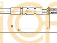 92 cablu frana de parcare - cofle 10 9043 COFLE pentru Skoda Superb