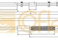 92 cablu frana de parcare - cofle 12 0723 COFLE pentru Fiat Bravo Fiat Ritmo