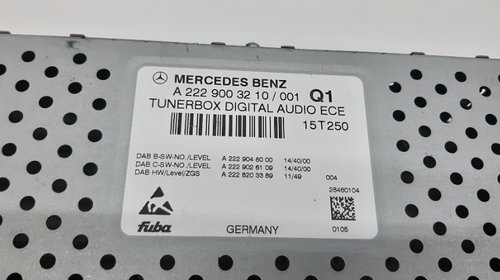 A2229003210 Unitate Radio / Tuner Box Mercedes C Class W205