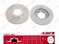 Abe set 2 discuri frana fata r254mm pt hyundai h-1,mitsubishi l300,l400