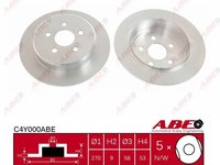 Abe set 2 discuri frana spate pt chrysler neon,pt cruiser