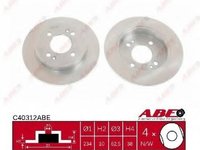 Abe set 2 discuri frana spate pt hyundai i10,kia picanto