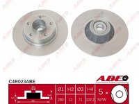 Abe set 2 discuri frana spate pt primastar, vivaro,trafic 2