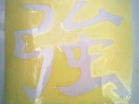 Abtibild scris chinezesc diverse scrisuri DZ 23 "Strong" gri reflectorizant