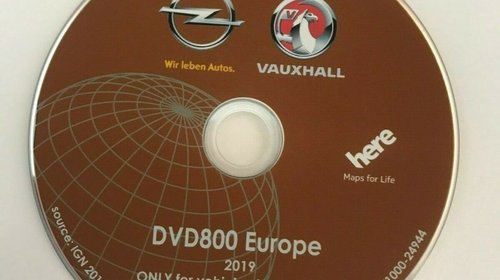 Actualizari harti navigatie Opel DVD800 CD500 Europa 2019 2020 - Opel Insignia Astra J Meriva