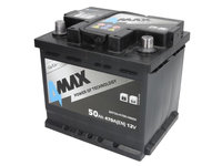 Acumulator 4MAX 12V 50Ah/470A R+ borna standard 210x175x190 B13 - flansa de montare 10.5 mm pornire 4MAX BAT50/470R/4MAX