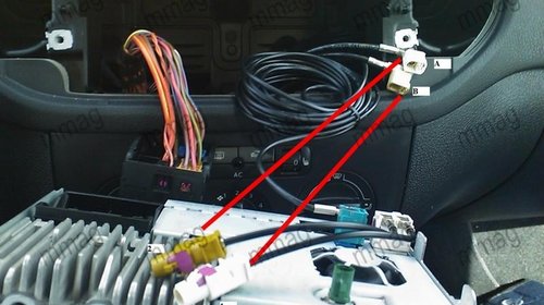 Adaptor antena VW, conector Fakra, VW, MFD2,RCD300,RNS-510,RNS2-000987