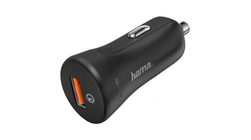 Adaptor incarcare auto USB Hama cu incarcare rapida, 3000 mA, 19.5 W, Negru