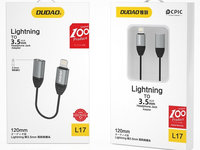 Adaptor Lightning - Jack Mini 3.5MM Dudao L17 Gray