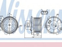 Aeroterma (ventilator) habitaclu CITROËN XSARA PICASSO (N68) (1999 - 2016) NISSENS 87045