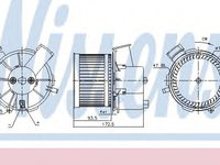 Aeroterma (ventilator) habitaclu FIAT PANDA (169) (2003 - 2016) NISSENS 87405