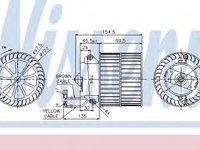 Aeroterma (ventilator) habitaclu OPEL ASTRA F Cabriolet (53_B) (1993 - 2001) NISSENS 87057