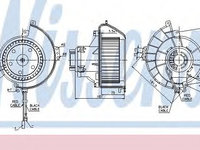 Aeroterma (ventilator) habitaclu OPEL ASTRA G Delvan (F70) (1999 - 2005) NISSENS 87081