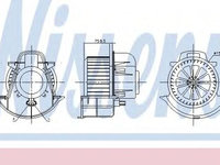 Aeroterma (ventilator) habitaclu PORSCHE CAYENNE (9PA, 955) (2002 - 2010) NISSENS 87076