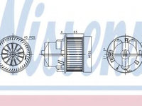 Aeroterma (ventilator) habitaclu VOLVO S60 II (2010 - 2016) NISSENS 87223