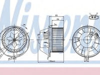 Aeroterma (ventilator) habitaclu VW GOLF 6 Variant (AJ5) (2009 - 2013) NISSENS 87034