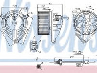 Aeroterma (ventilator) habitaclu VW LT Mk II platou / sasiu (2DC, 2DF, 2DG, 2DL, 2DM) (1996 - 2006) NISSENS 87039