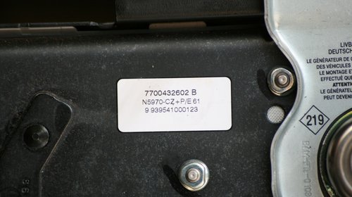 Airbag pasager - 7700432602B - Renault Scenic I