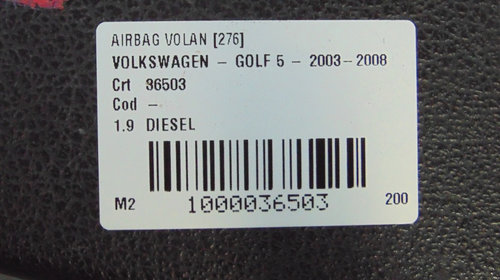 Airbag volan Volkswagen Golf 5