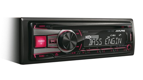 ALPINE CDE-190R RADIO-CD MP3 Player Auto Cu USB AUX Leduri Rosii / Verzi Montaj In Toata Tara