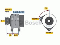 Alternator 0 986 042 071 BOSCH pentru Peugeot 206 CitroEn Xsara CitroEn Berlingo Peugeot 306 CitroEn Dispatch CitroEn Jumpy Peugeot Grand Peugeot Partner Peugeot Ranch Fiat Scudo CitroEn C15 Peugeot Expert