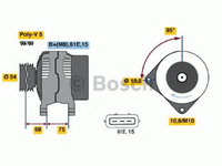 Alternator 0 986 045 031 BOSCH pentru Bmw X5 Bmw Seria 5 Opel Omega Land rover Range rover