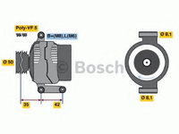 Alternator 0 986 045 181 BOSCH pentru Mercedes-benz A-class Mercedes-benz Vaneo